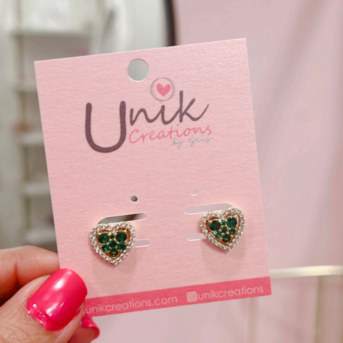 Aretes Corazon Cristalito