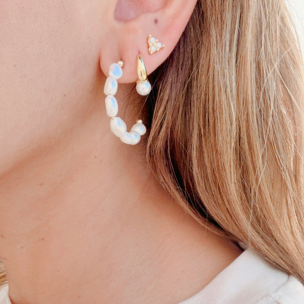 Aretes Perlitas Triangulo