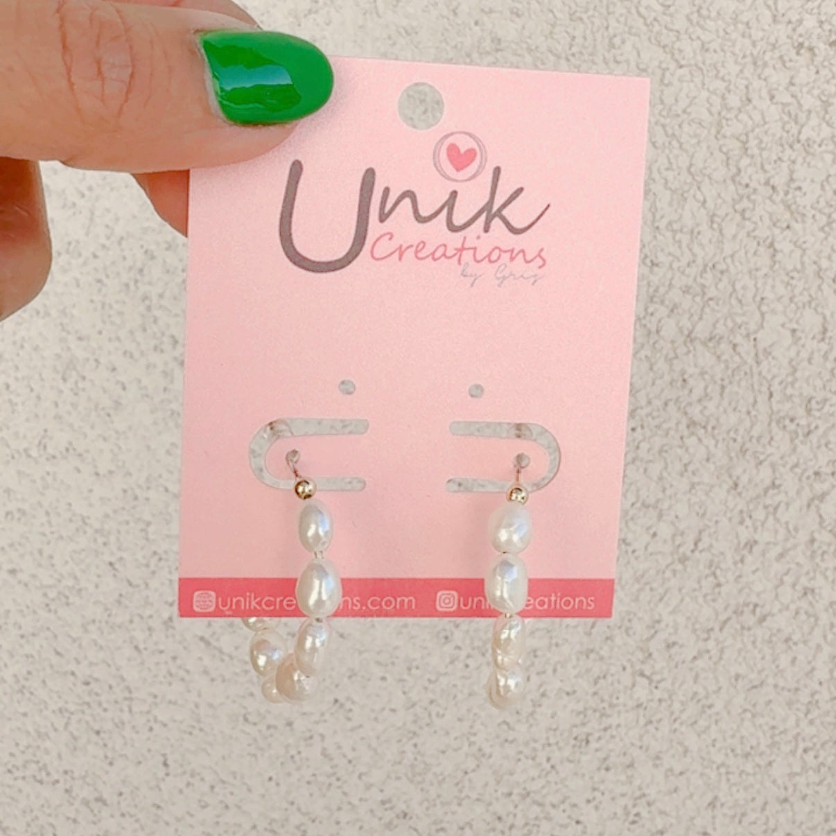 Aretes Arracada Perlas