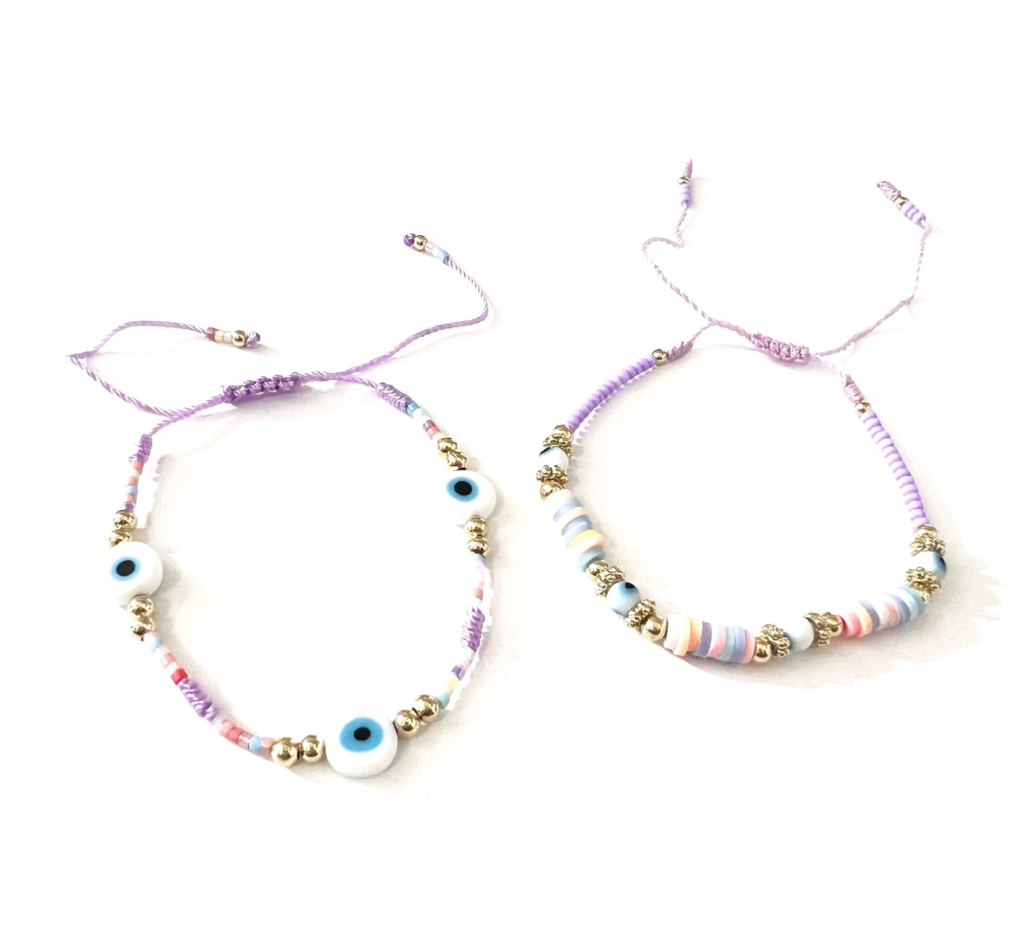 Pulsera Set Ojitos Lila